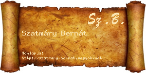 Szatmáry Bernát névjegykártya